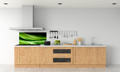 Keuken achterwand Groene golven op de achtergrond