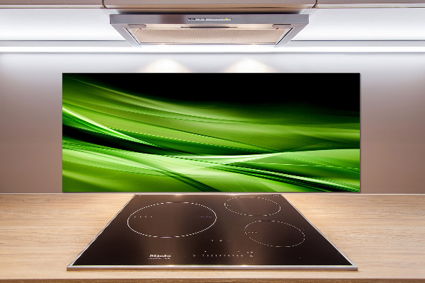 Keuken achterwand Groene golven op de achtergrond