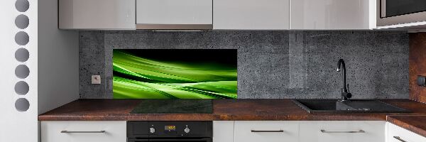 Keuken achterwand Groene golven op de achtergrond
