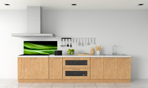 Keuken achterwand Groene golven op de achtergrond