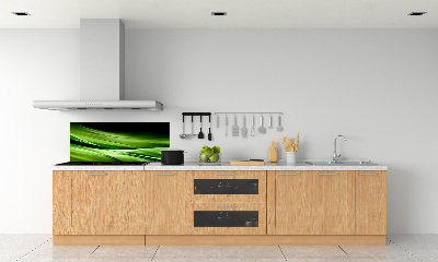 Keuken achterwand Groene golven op de achtergrond