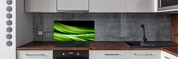 Keuken achterwand Groene golven op de achtergrond