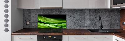 Keuken achterwand Groene golven op de achtergrond