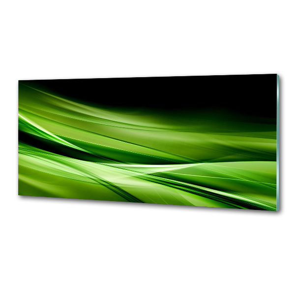 Keuken achterwand Groene golven op de achtergrond
