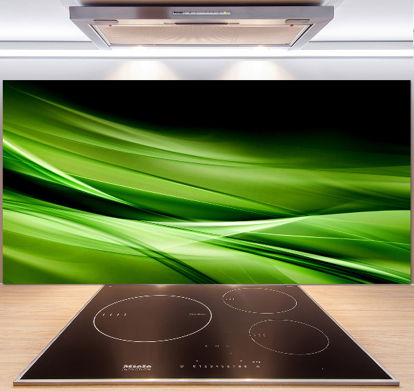 Keuken achterwand Groene golven op de achtergrond