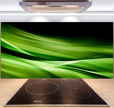 Keuken achterwand Groene golven op de achtergrond