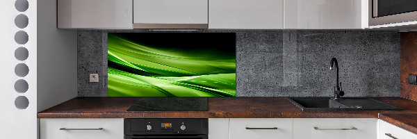 Keuken achterwand Groene golven op de achtergrond