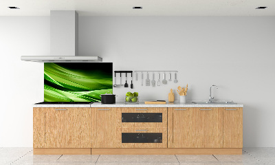 Keuken achterwand Groene golven op de achtergrond