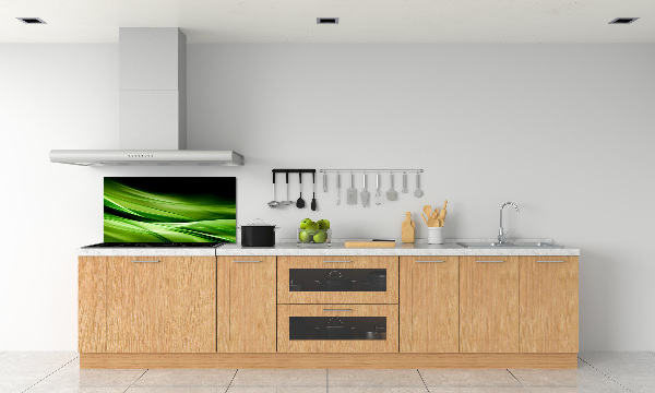 Keuken achterwand Groene golven op de achtergrond