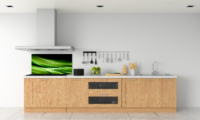 Keuken achterwand Groene golven op de achtergrond
