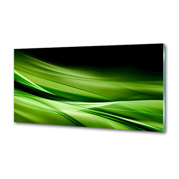 Keuken achterwand Groene golven op de achtergrond