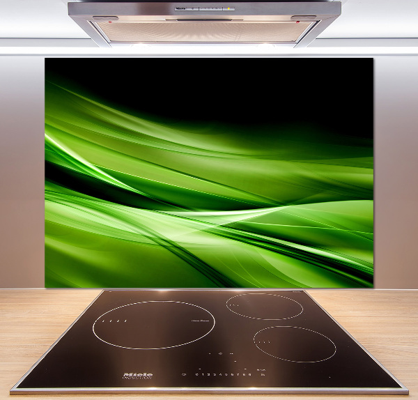 Keuken achterwand Groene golven op de achtergrond