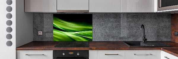 Keuken achterwand Groene golven op de achtergrond