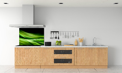 Keuken achterwand Groene golven op de achtergrond