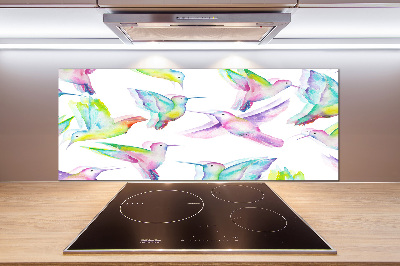 Panel szklany do kuchni Kolibry