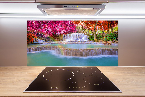 Panel do kuchni Wodospad w lesie