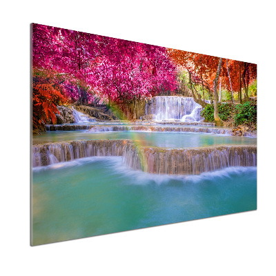 Panel do kuchni Wodospad w lesie