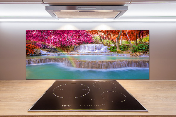 Panel do kuchni Wodospad w lesie