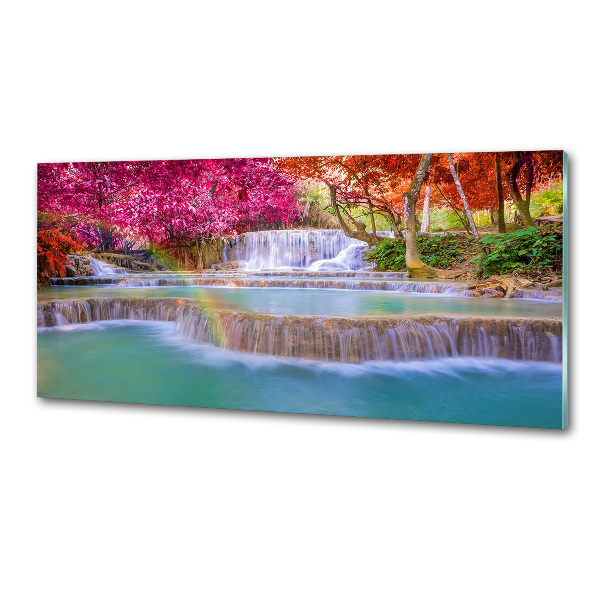 Panel do kuchni Wodospad w lesie