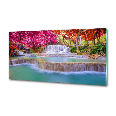 Panel do kuchni Wodospad w lesie