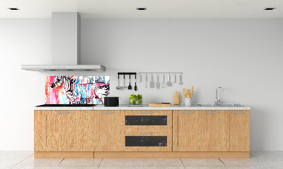 Panel do kuchni Kolorowa zebra