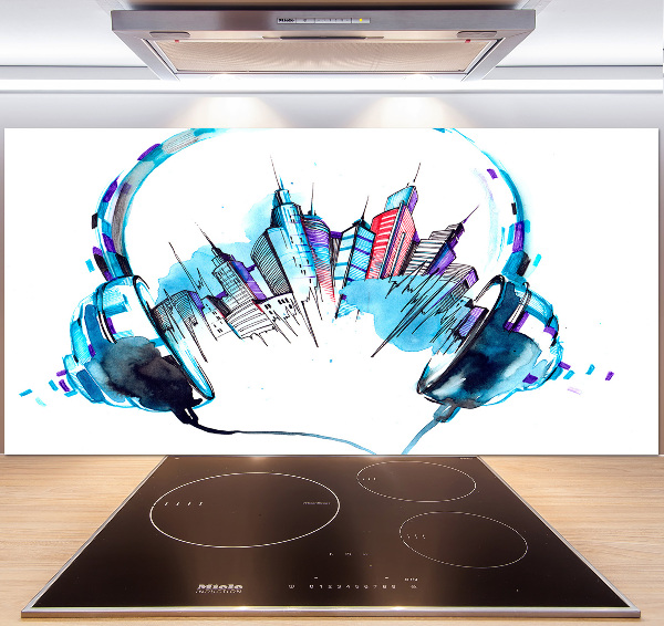 Panel do kuchni Dźwięki miasta