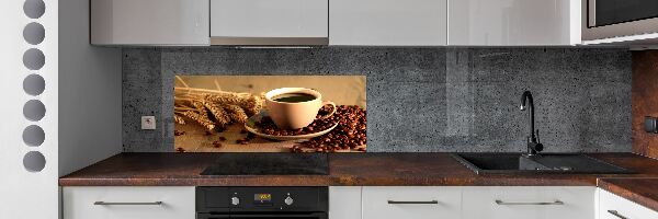 Spatscherm keuken Aromatische koffie