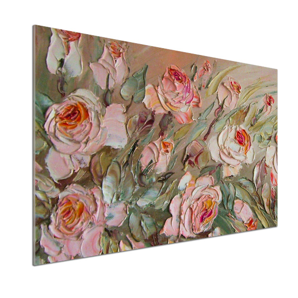 Glazen achterwand keuken Rozen