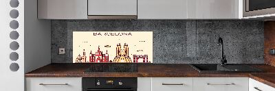 Spatscherm keuken De inscriptie Barcelona