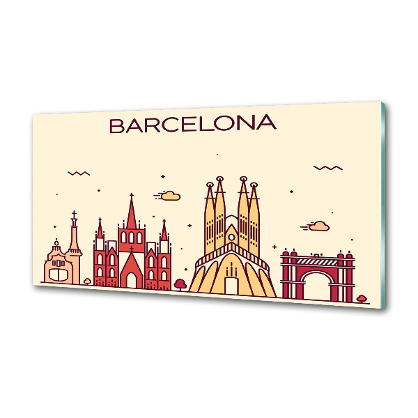 Panel do kuchni Napis Barcelona