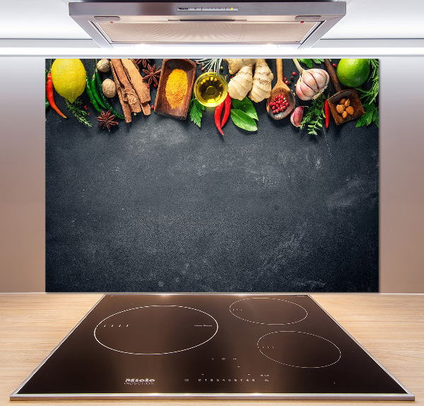 Keuken achterwand Kruiden en specerijen