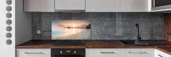 Glazen achterwand keuken Strand van de Malediven