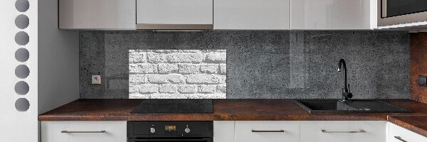 Glazen achterwand keuken Bakstenen muur