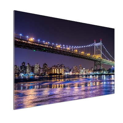 Glazen achterwand keuken New York Bridge