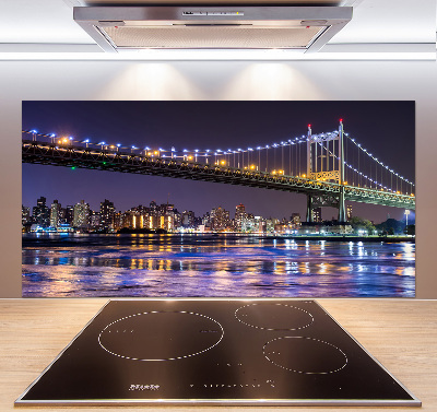 Glazen achterwand keuken New York Bridge
