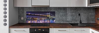 Glazen achterwand keuken New York Bridge