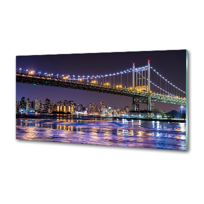 Glazen achterwand keuken New York Bridge