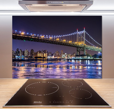 Glazen achterwand keuken New York Bridge