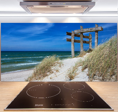 Glazen achterwand keuken duinen aan zee
