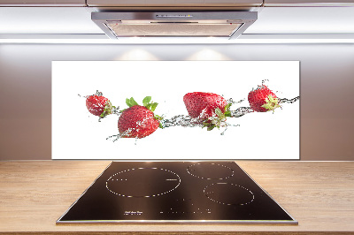 Keuken achterwand Aardbeien en water