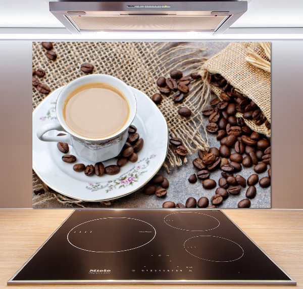 Achterwand keuken Koffie met melk