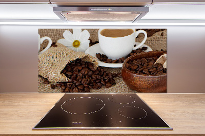 Spatscherm keuken Koffie met melk