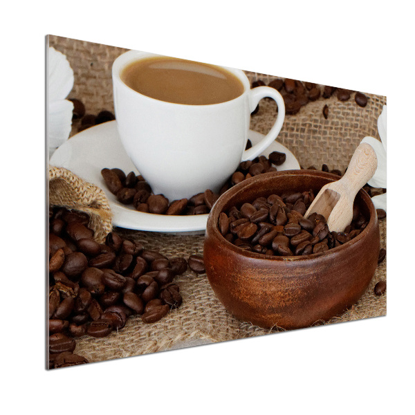 Spatscherm keuken Koffie met melk