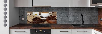 Spatscherm keuken Koffie met melk