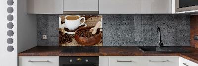 Spatscherm keuken Koffie met melk