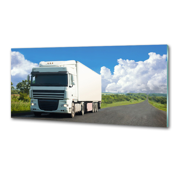 Panel do kuchni Biała ciężarówka