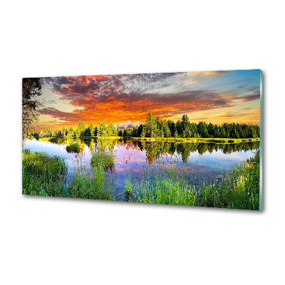 Spatplaat keuken Rivier in het bos