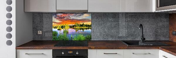 Spatplaat keuken Rivier in het bos