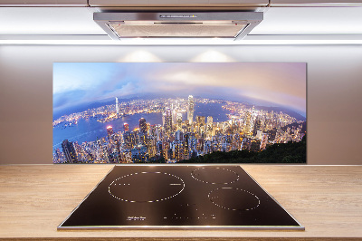 Spatplaat keuken Panorama van Hongkong