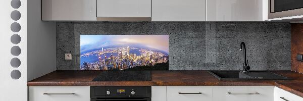 Spatplaat keuken Panorama van Hongkong